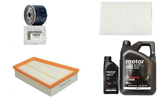 Megane 3-III Fluence Yağ Bakım Seti 1.5 Dci K9K (2008-2016) (Motor Yağı+Yağ+ Hava+Polen Filtre)