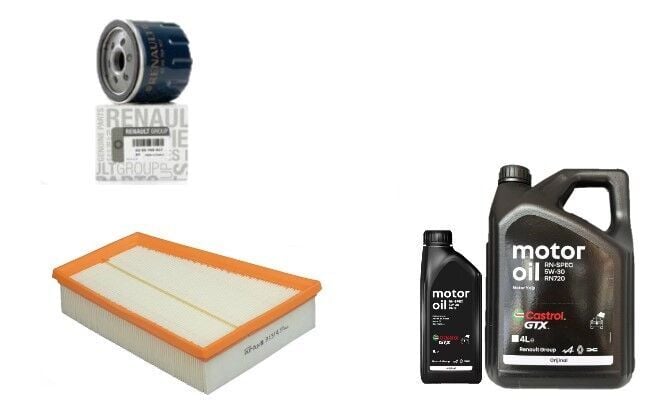 Megane 3-III Fluence Yağ Bakım Seti 1.5 Dci K9K (2008-2016) (Motor Yağı+Yağ+ Hava Filtre)