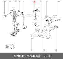 Megane 4-IV Duster 2-II Basınç Kaptör Hortumu 1.5 Dci K9K AdBlue 208742070R -Renault Mais