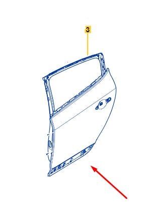 Megane 3-III Sol Arka Kapı (2008-2015) 821003885R-821010108R-821018543R -Renault Mais
