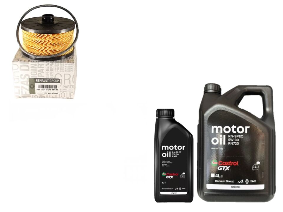 Megane 4-IV Talisman Yağ Bakım Seti 1.3 Tce H5H 2016-> (Motor Yağı+Yağ Filtre)