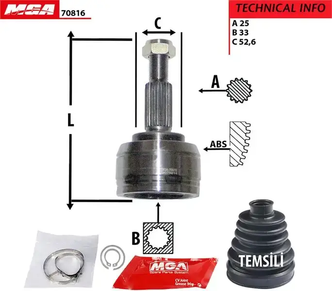Aks Kafası Dış Renault Fluence Megane 3 8200725499-Mga