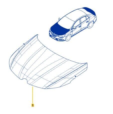 Megane 4-IV Ön Motor Kaputu 2020-> 651002945R -Renault Mais